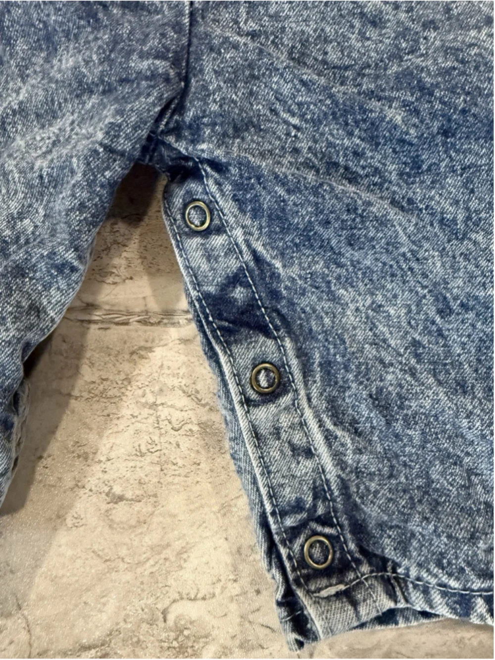 Vintage Oshkosh B'Gosh Kids Denim Overalls Acid Wash 3-6 Months 80s 90s USA
